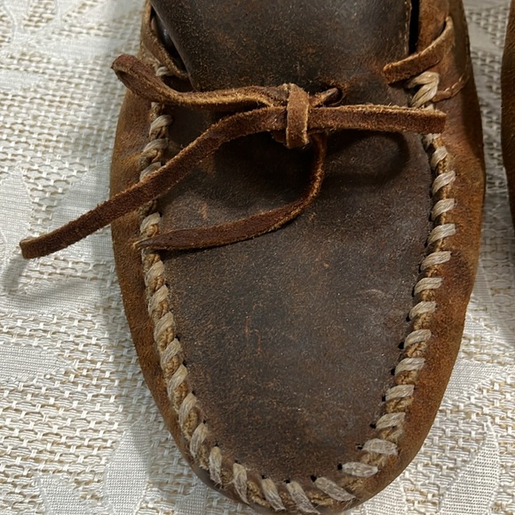 Minnetonka Chestnut Suede Brushed Suede Driving Moccasins Loafers Size 11.5 - Picture 3 of 15